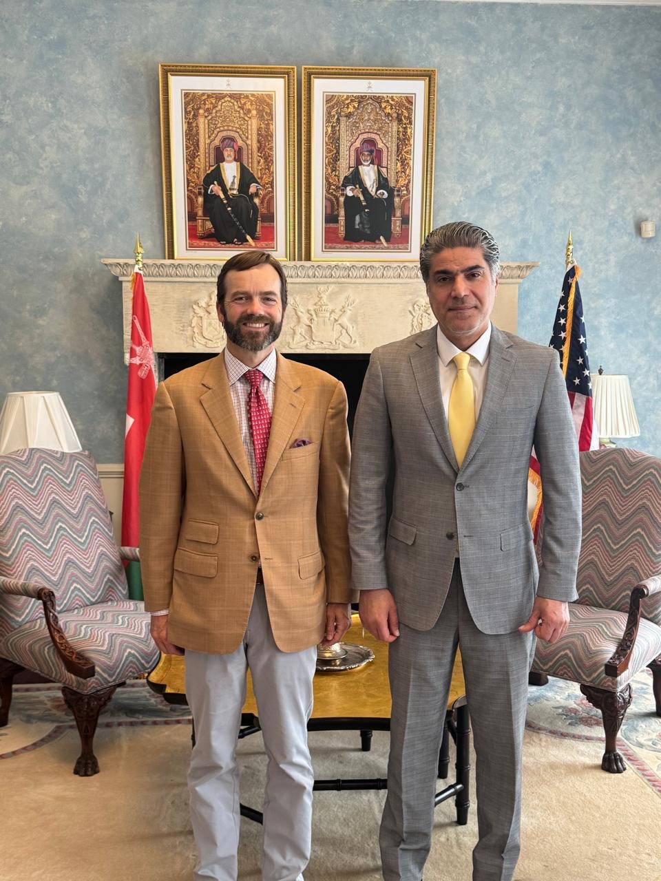Matti Anttila with the Ambassador of the Sultanate of Oman to the United States at the Embassy of Oman in Washington, DC